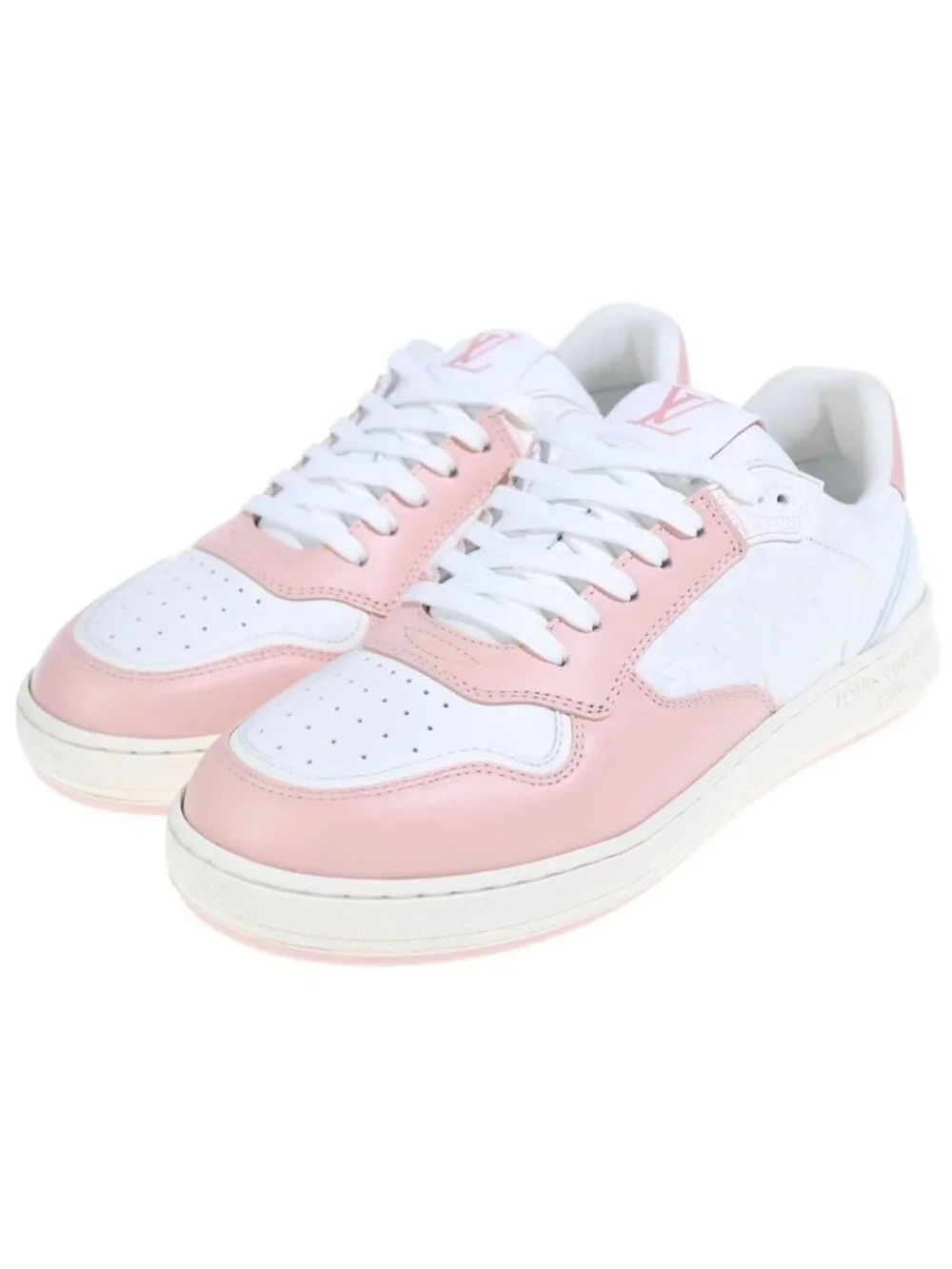 Louis Vuitton Monogram LV Stadium Low Cut Sneakers White Pink LD